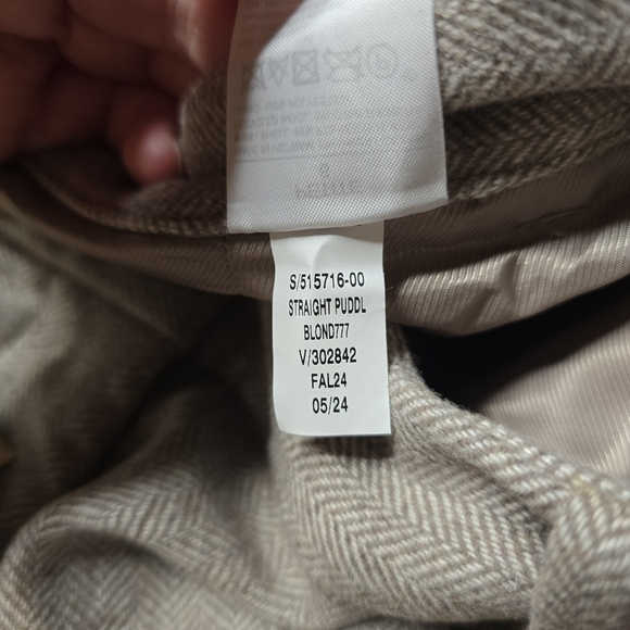 Banana Republic Straight Wool-Blend Herringbone blonde pants 6p - Picture 8 of 8